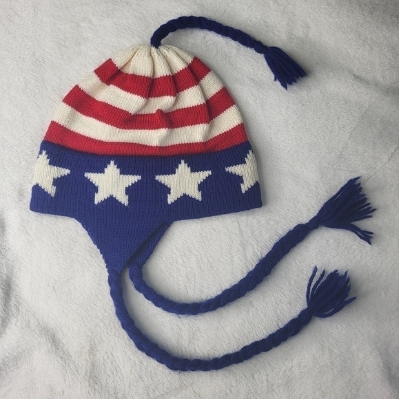 Stars and Stripes Wool Moriarty Winter Hat. - Picture 3 of 7